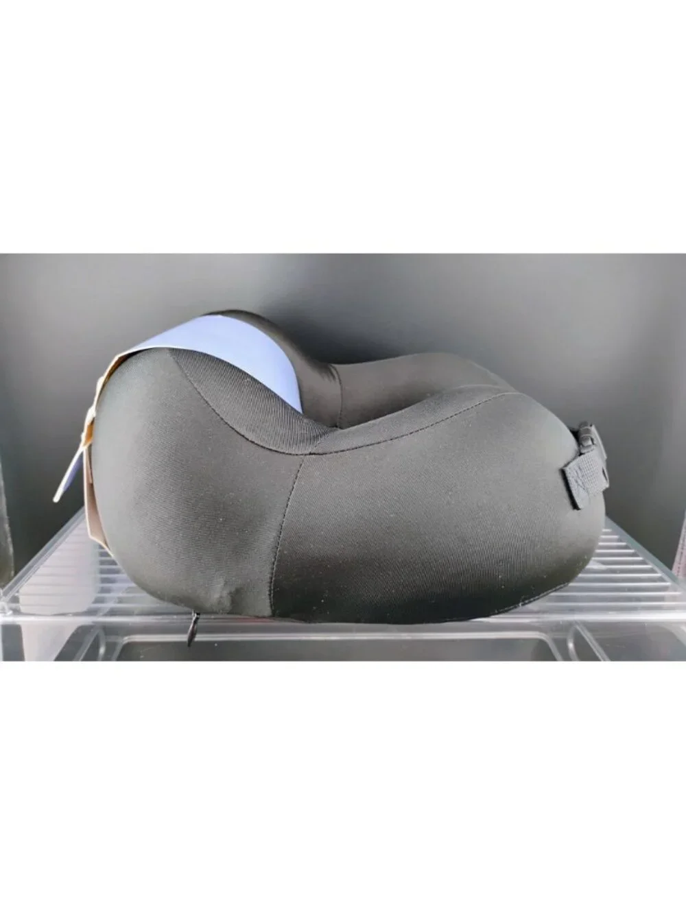 Open Story Signature Memory Foam Travel Pillow Black Adjustable